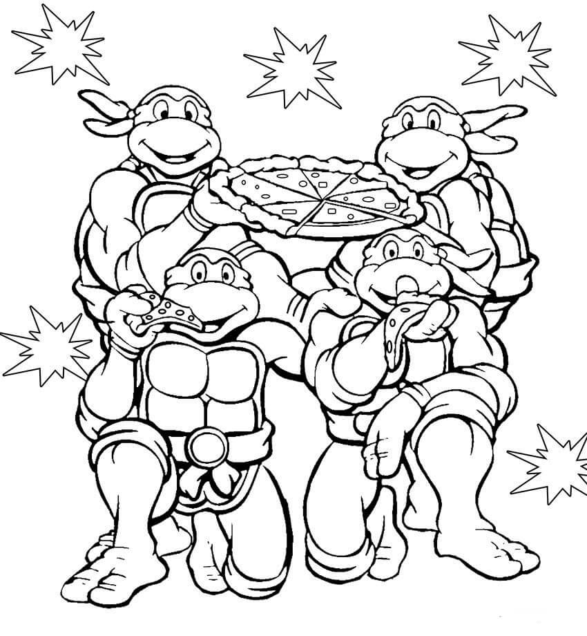 Dibujo de Tortugas Ninja para Colorear