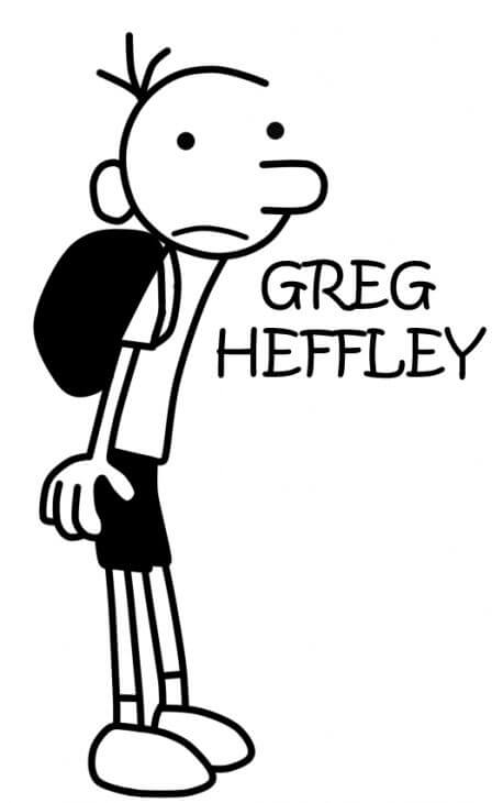 Dibujo de Greg Heffley para Colorear