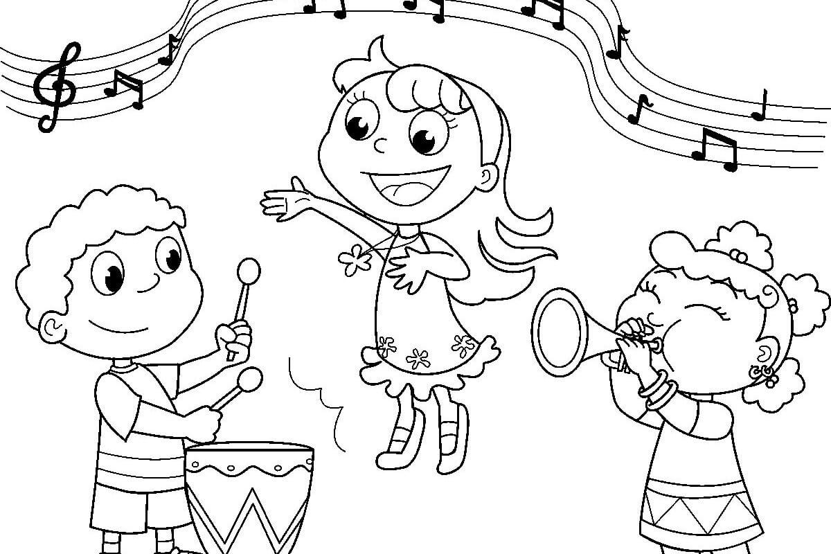 Dibujo de Concierto Infantil para Colorear