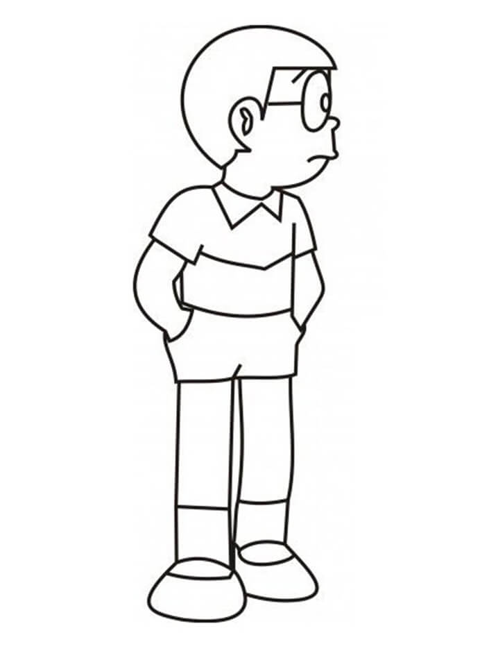 Dibujo de Nobita Imprimible para Colorear