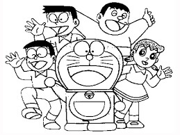Dibujo de Nobita y Equipo para Colorear