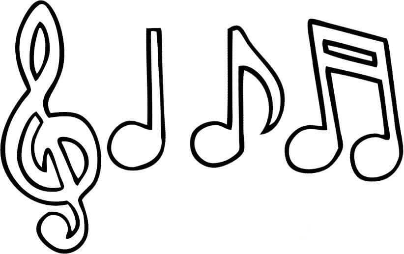 Dibujo de Increible Nota Musical 2 para Colorear
