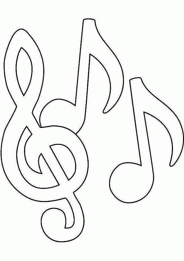 Dibujo de Increible Nota Musical para Colorear