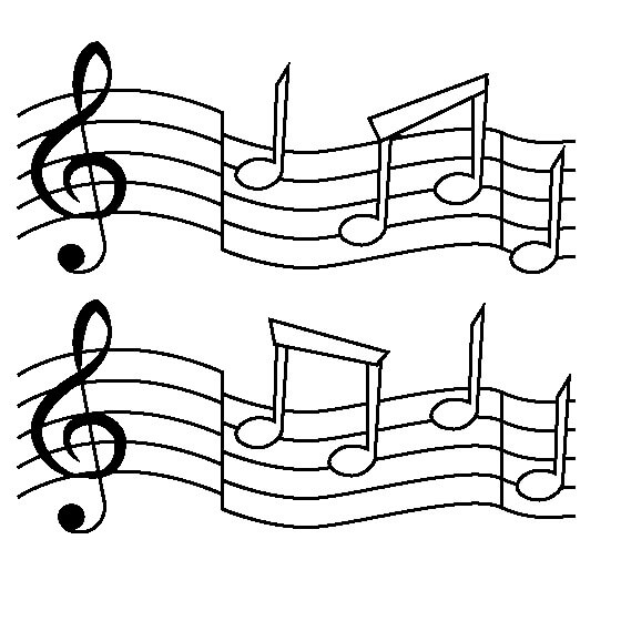 Dibujo de Nota Musical Imprimible para Colorear