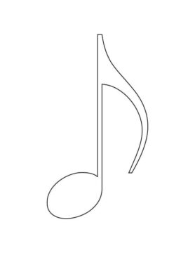 Dibujo de Notas Musicales fáciles para Colorear