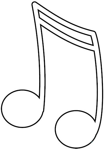 Dibujo de Una Nota Musical para Colorear