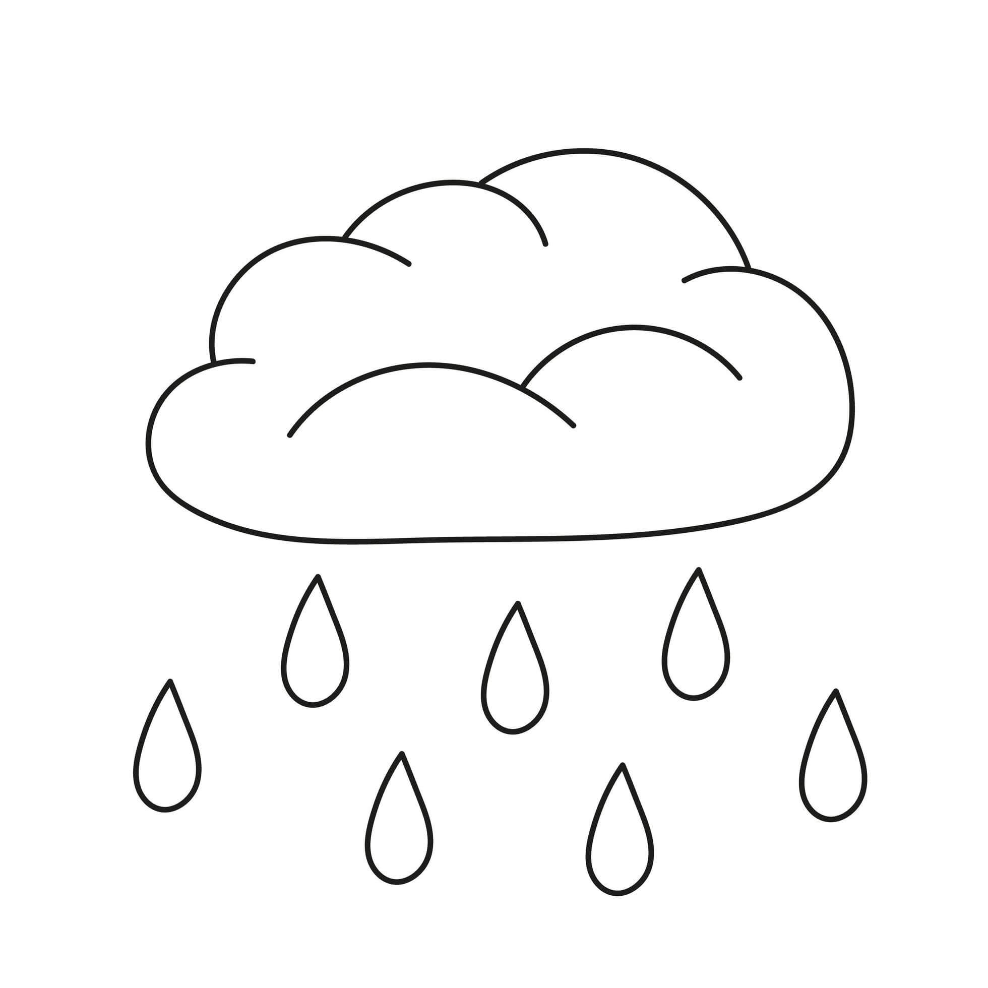 Dibujo de Bonita Nube para Colorear