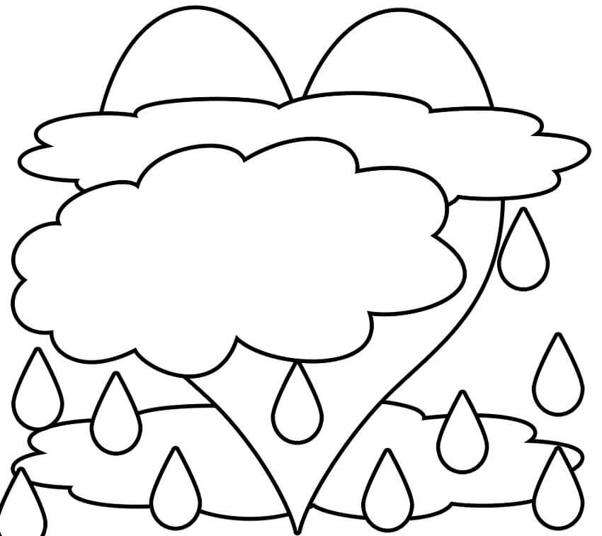 Dibujo de Gran Nube para Colorear