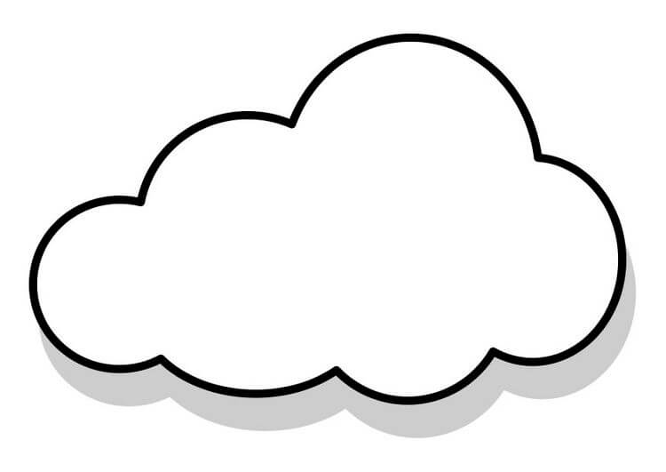 Dibujo de Nube básica para Colorear