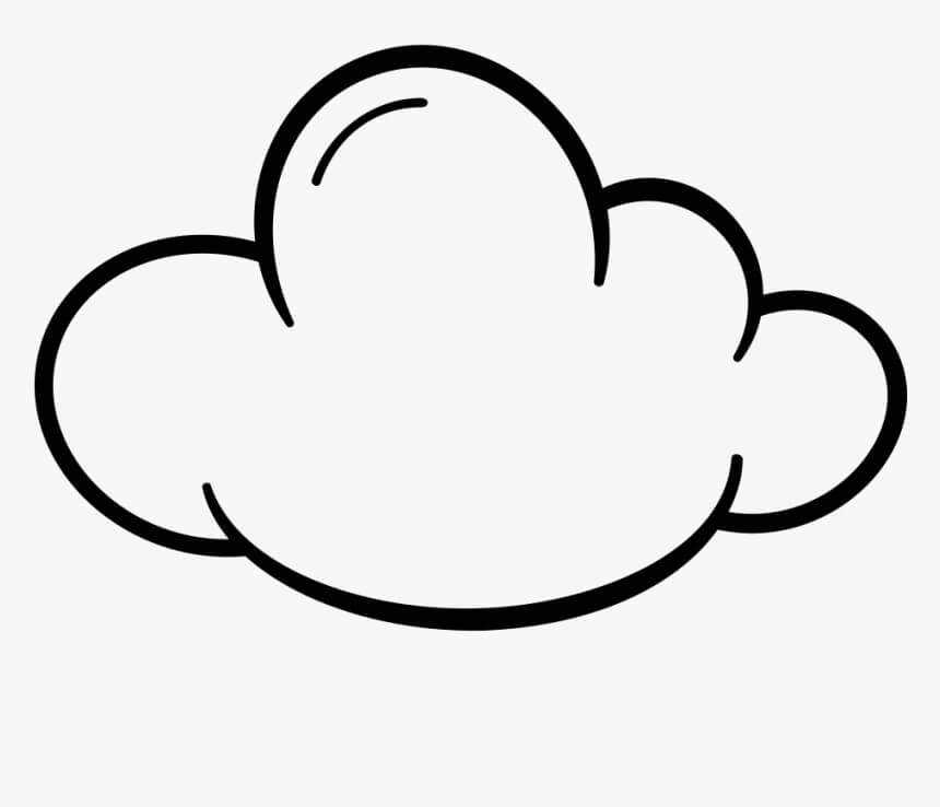Dibujo de Nube Impresionante para Colorear