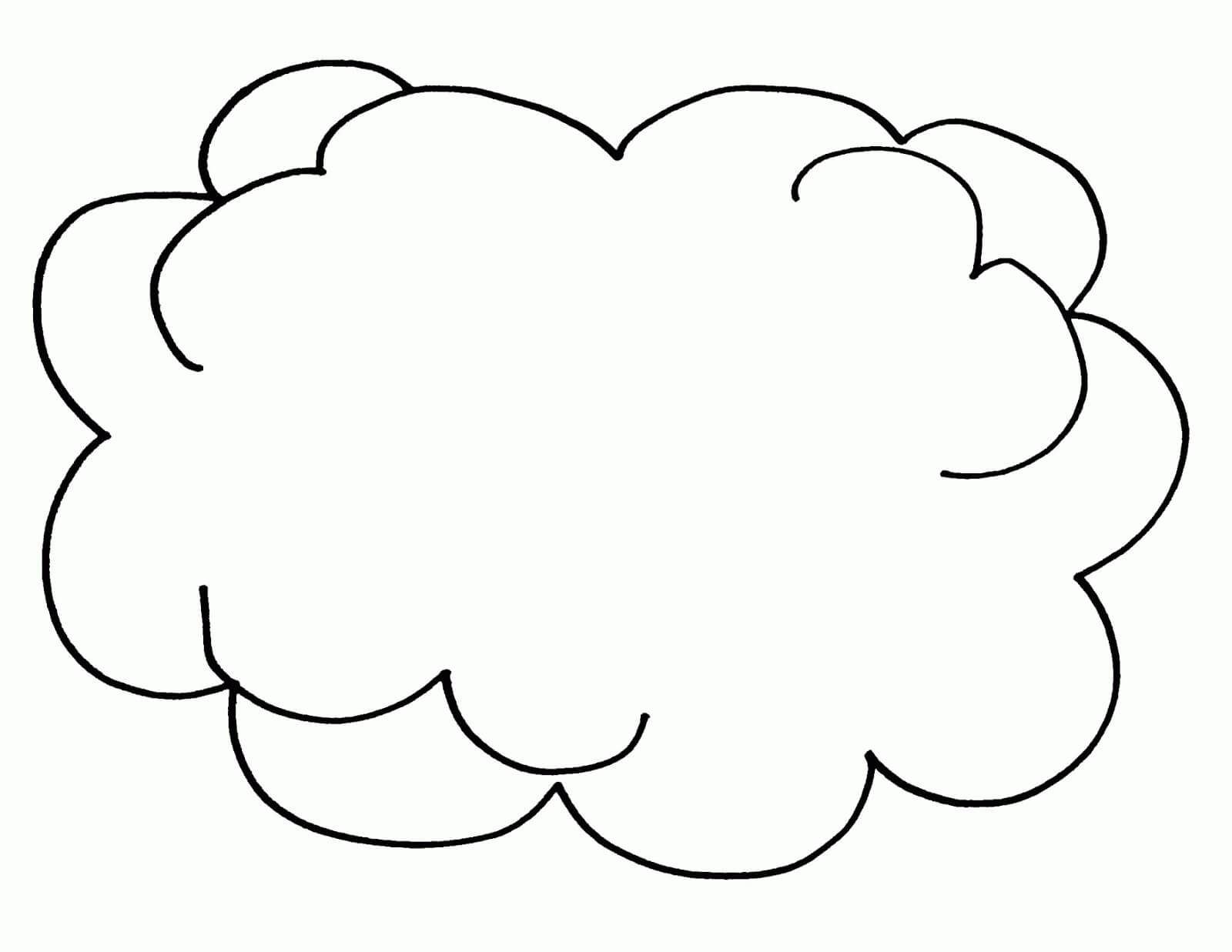 Dibujo de Nube Normal para Colorear