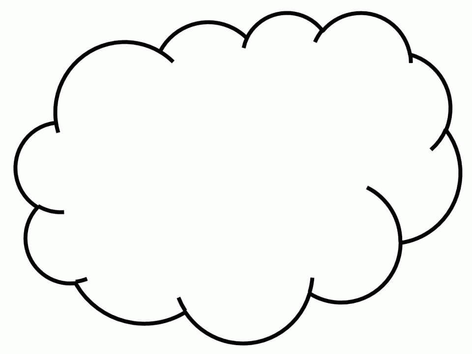 Dibujo de Nube Sencilla para Colorear
