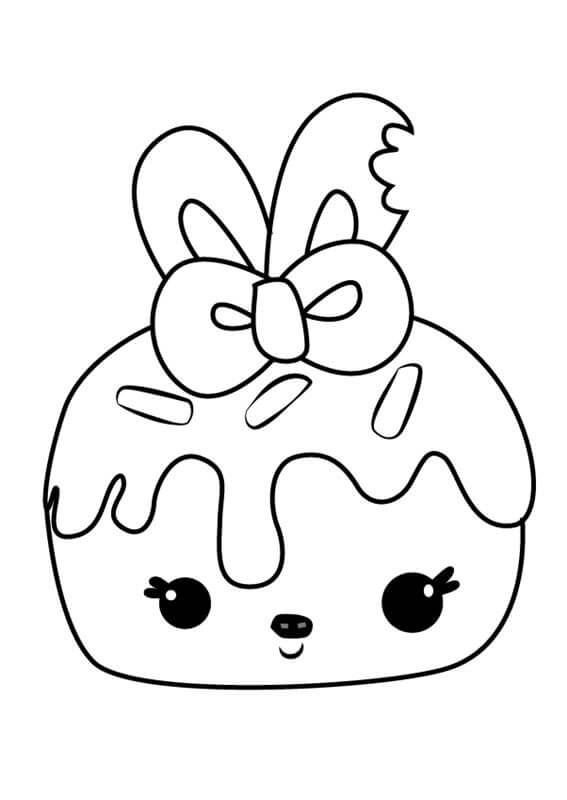 Dibujo de Crema de Frambuesa Sonriente para Colorear