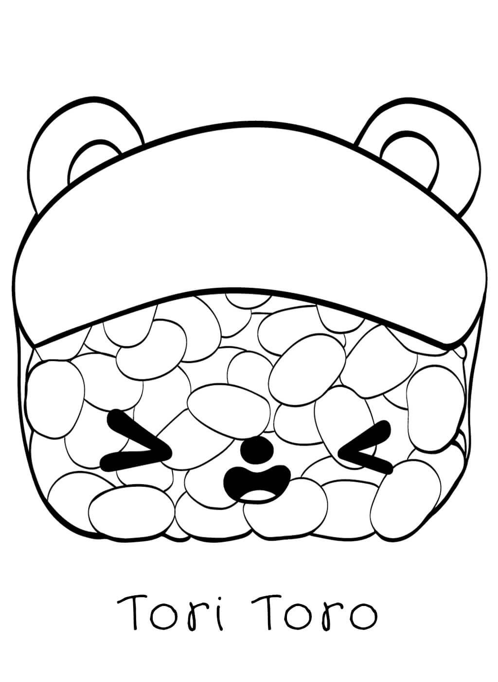 Dibujo de Divertida Tori Toro en Num Noms para Colorear