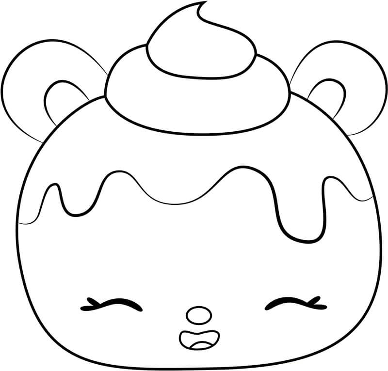 Dibujo de Divertido Aterciopelado Rojo en Num Noms para Colorear