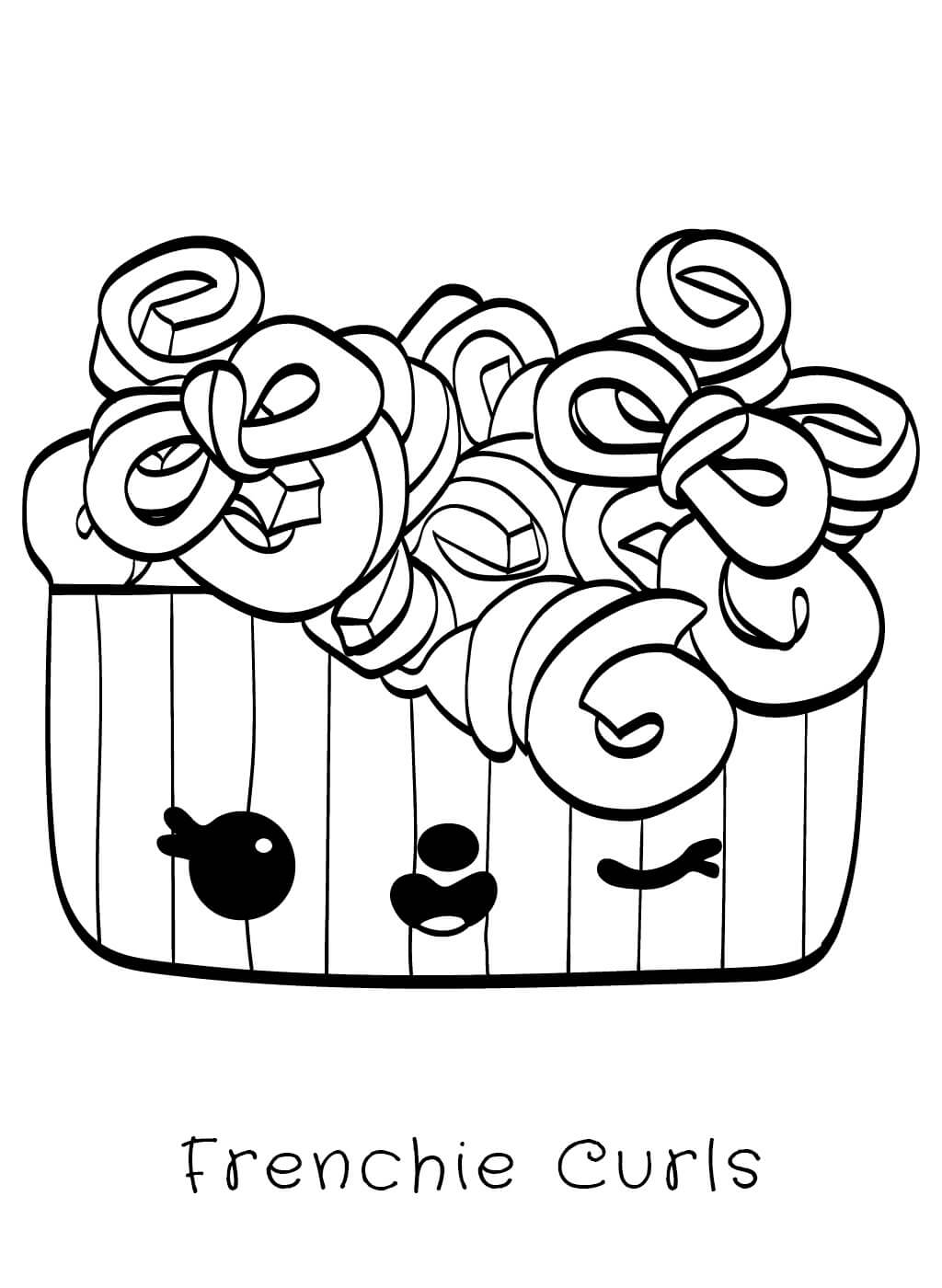 Dibujo de Divertidos Rizos Frenchie en Num Noms para Colorear