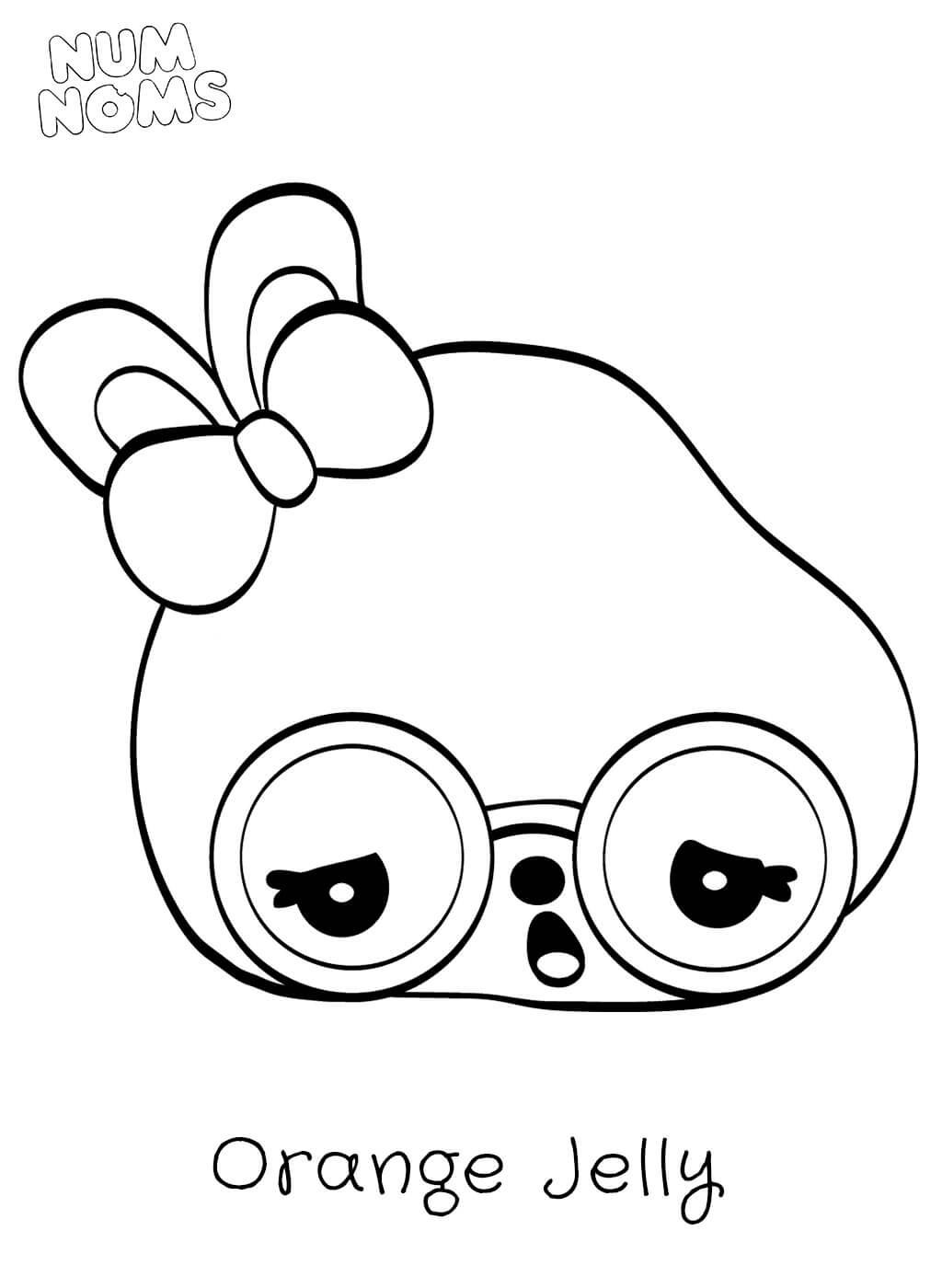 Dibujo de Gelatina de Naranja en Num Noms para Colorear