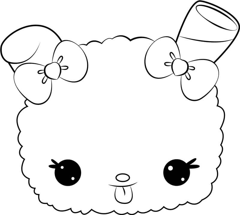 Dibujo de Linda Nieve de Fresa en Num Noms para Colorear