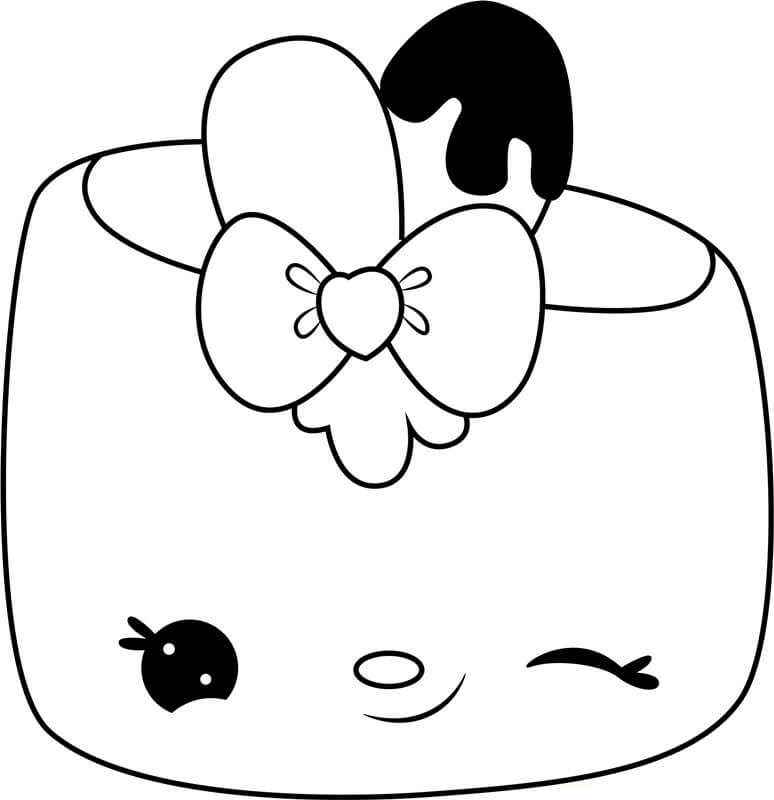 Dibujo de Minty Mallow Sonriente en Num Noms para Colorear