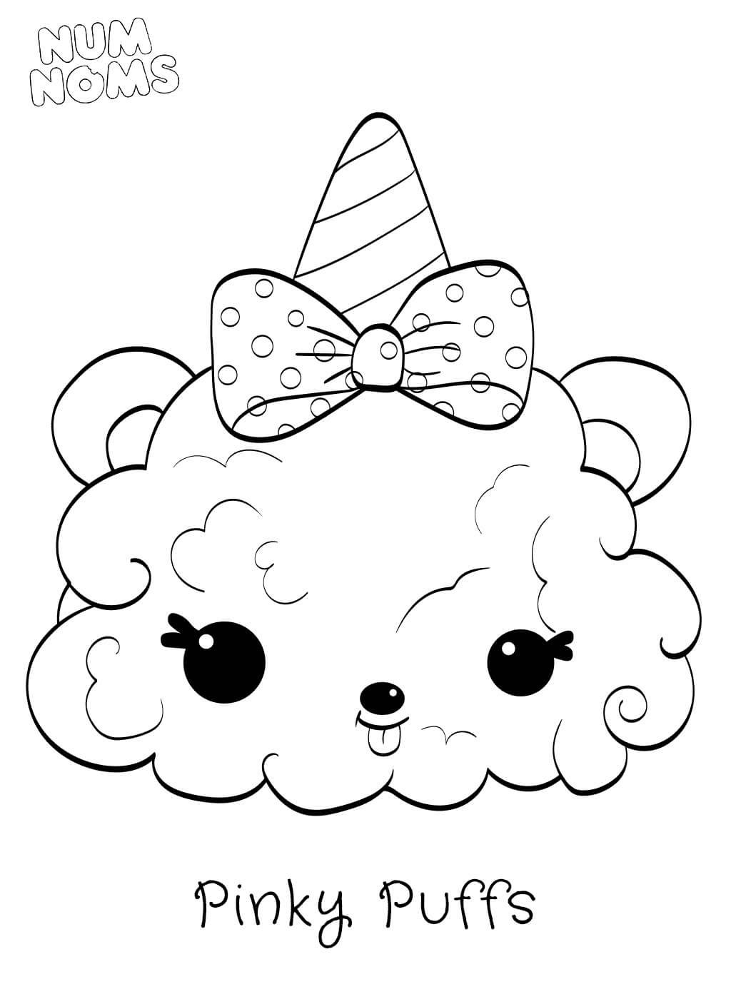 Dibujo de Pinky Puffs de Num Noms para Colorear