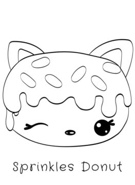 Dibujo de Sprinkles Donut en Num Noms para Colorear