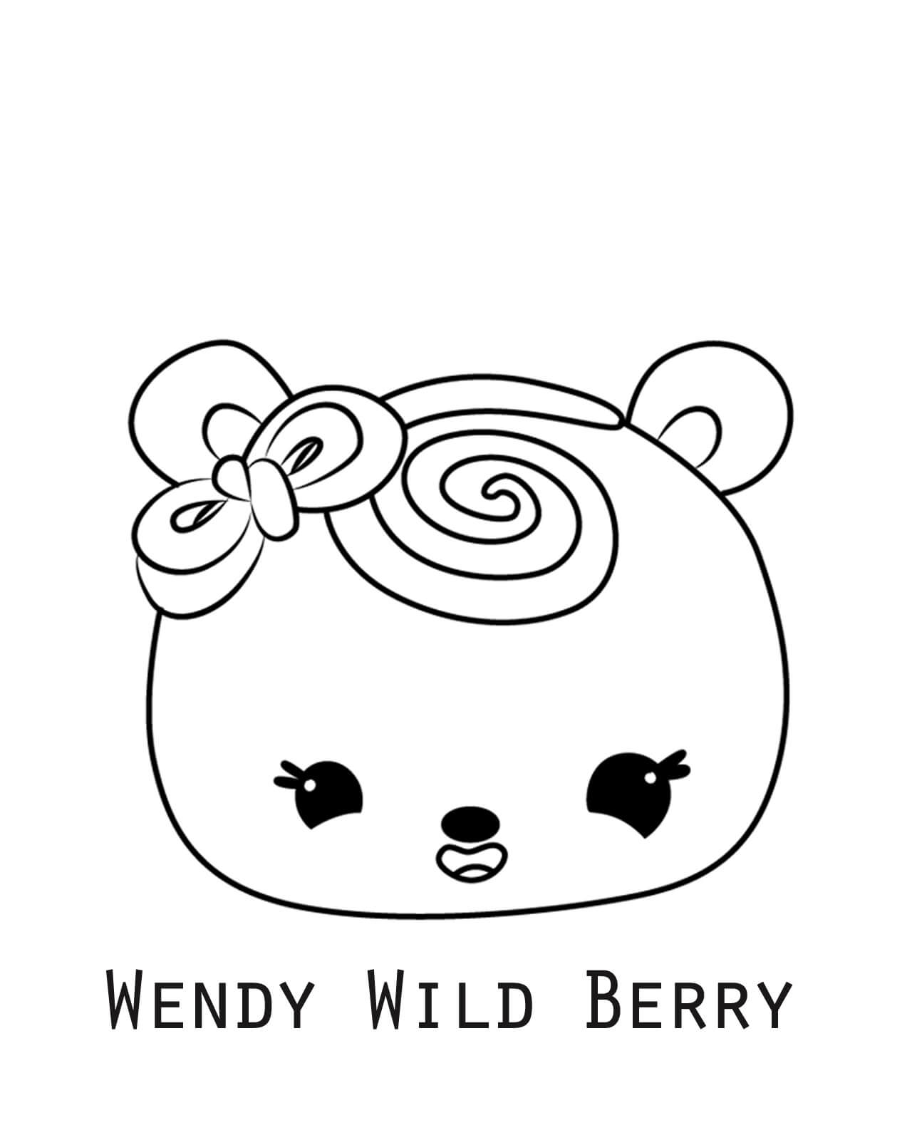 Dibujo de Wendy Wild Berry en Num Noms para Colorear