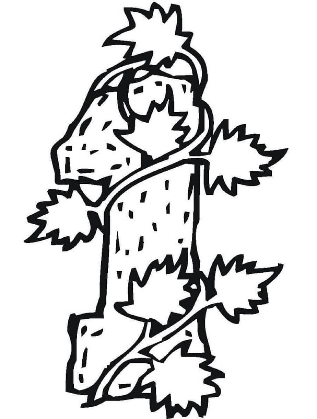 Dibujo de Árbol número 1 para Colorear