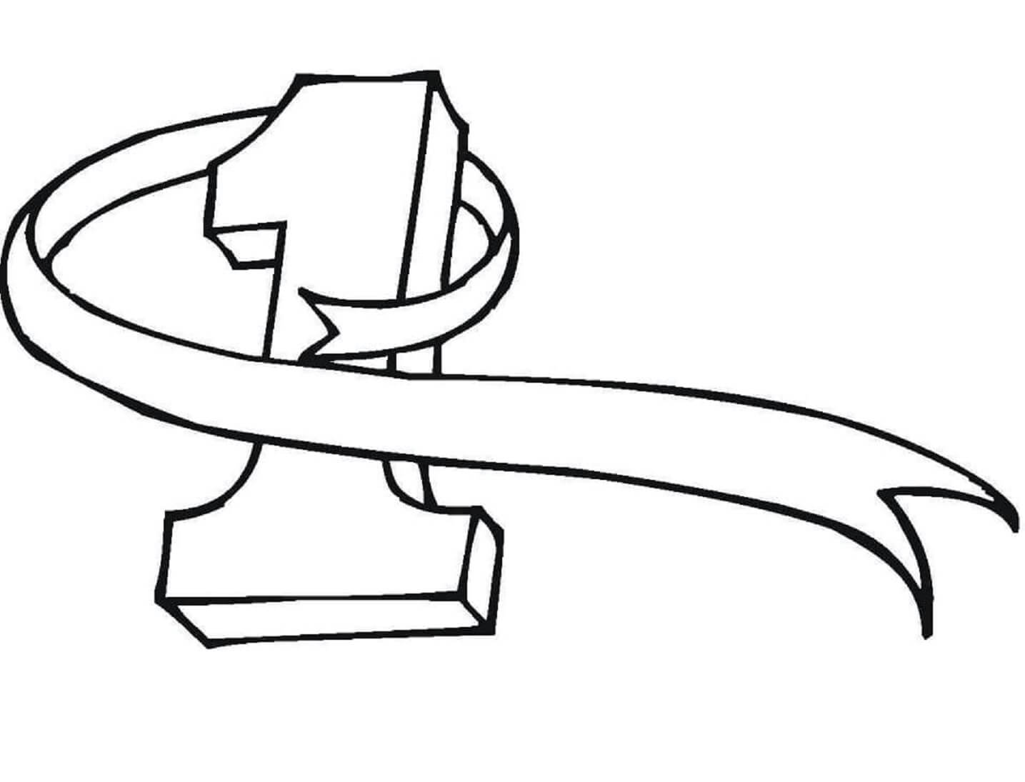 Dibujo de Bueno número 1 para Colorear