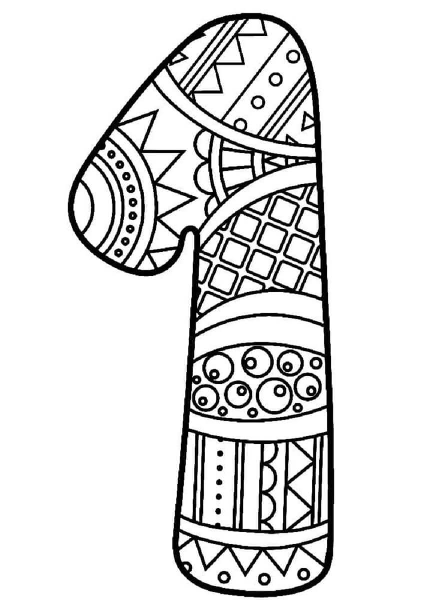 Dibujo de Mandala número 1 para Colorear