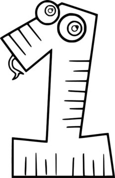 Dibujo de Serpiente número 1 para Colorear