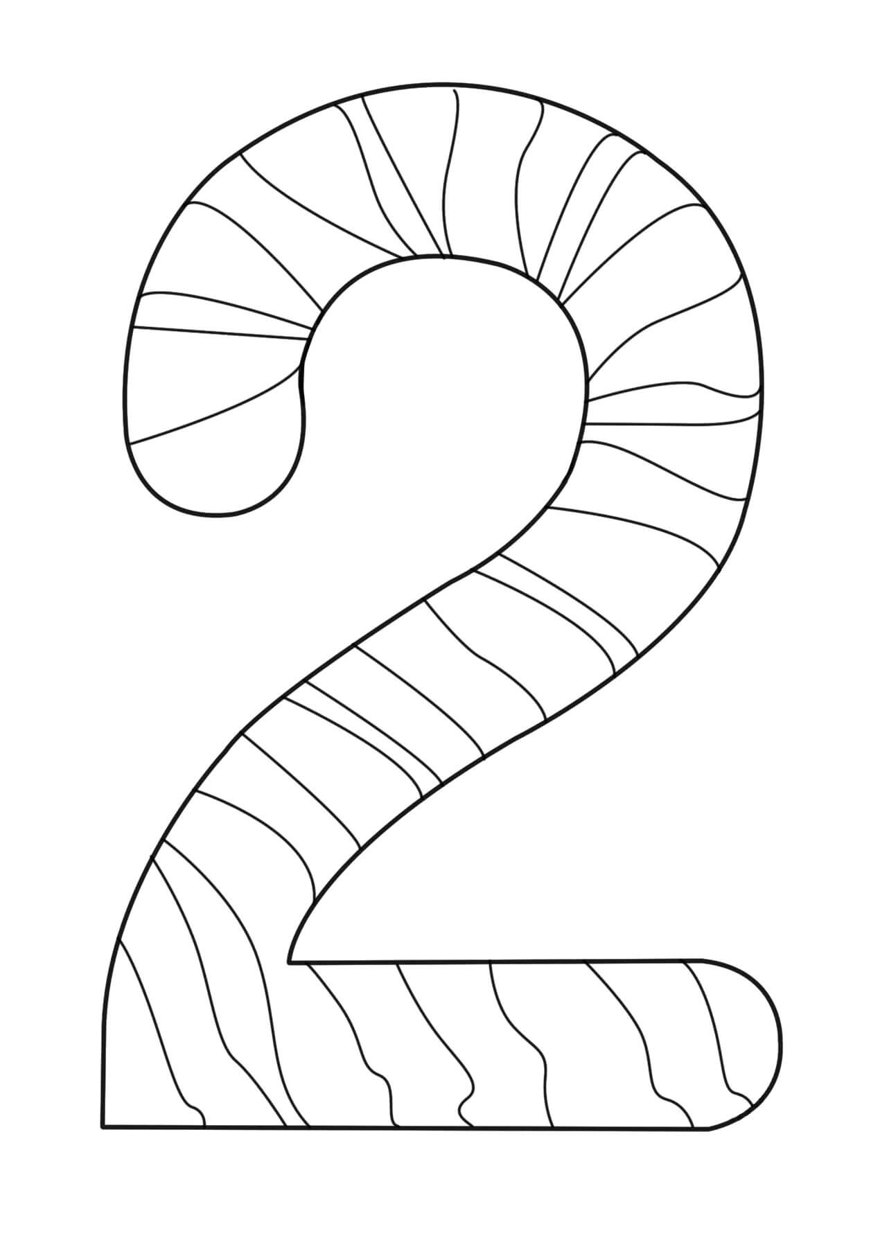 Dibujo de Bonito número 2 para Colorear