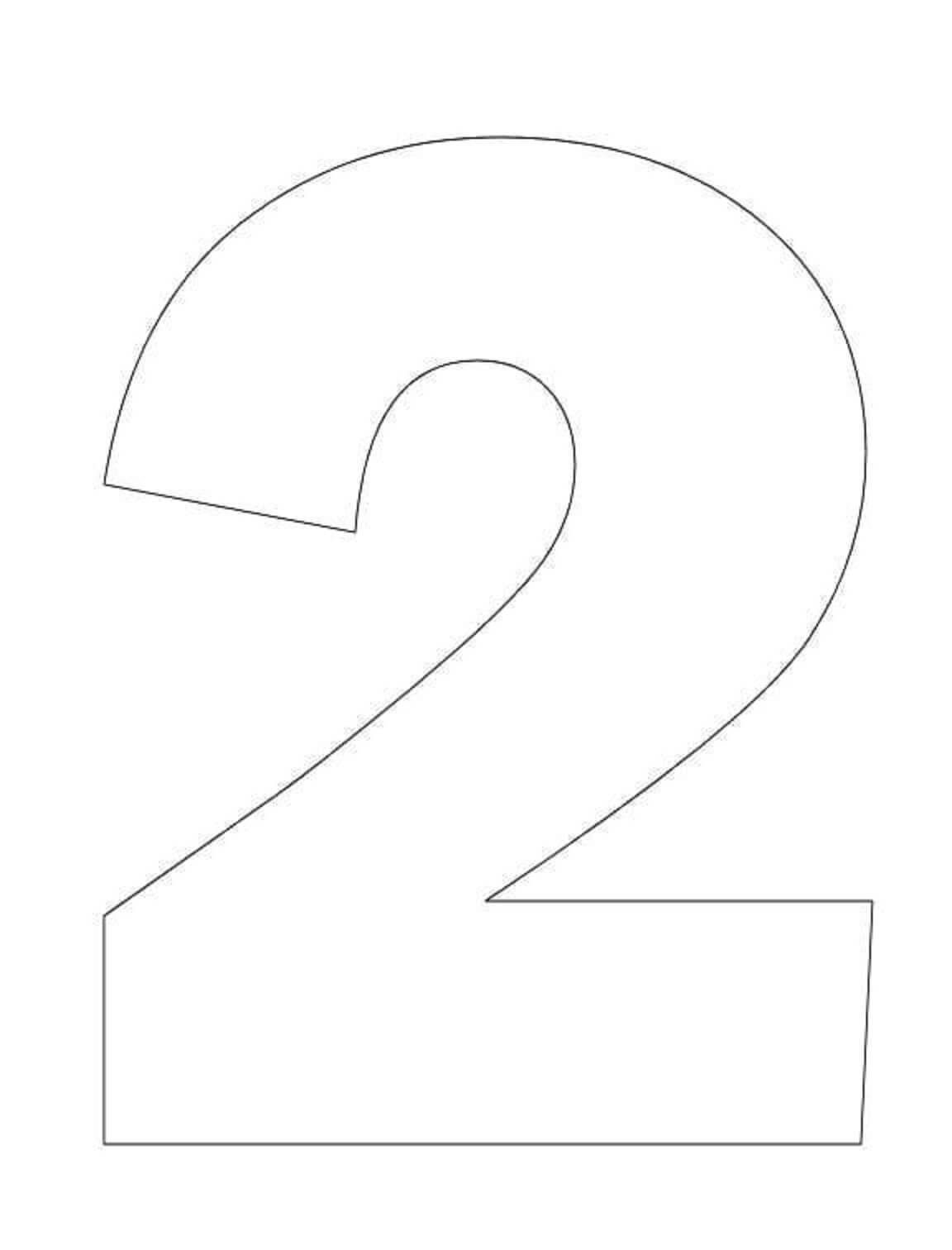 Dibujo de Gran número 2 para Colorear