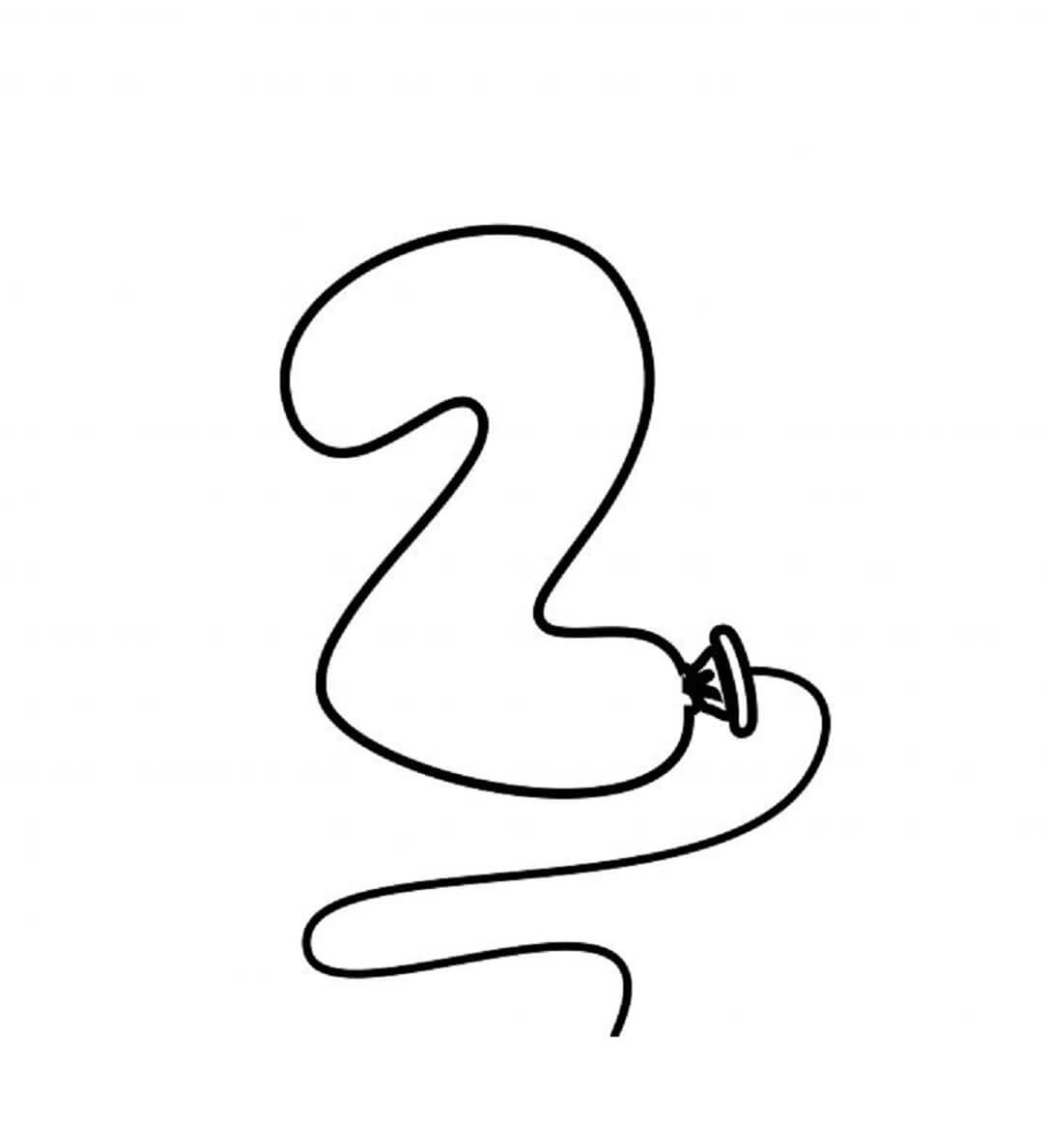 Dibujo de Increible número 2 para Colorear