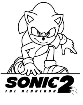 Dibujo de Sonic el Erizo 2 para Colorear