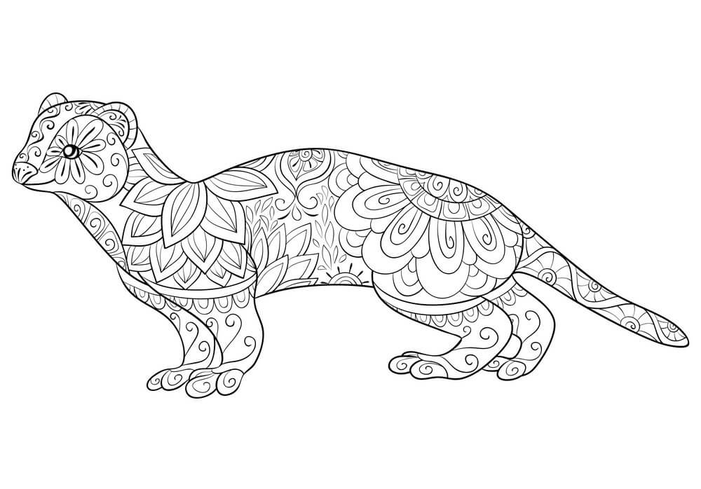 Dibujo de La Nutria Es para Adultos para Colorear