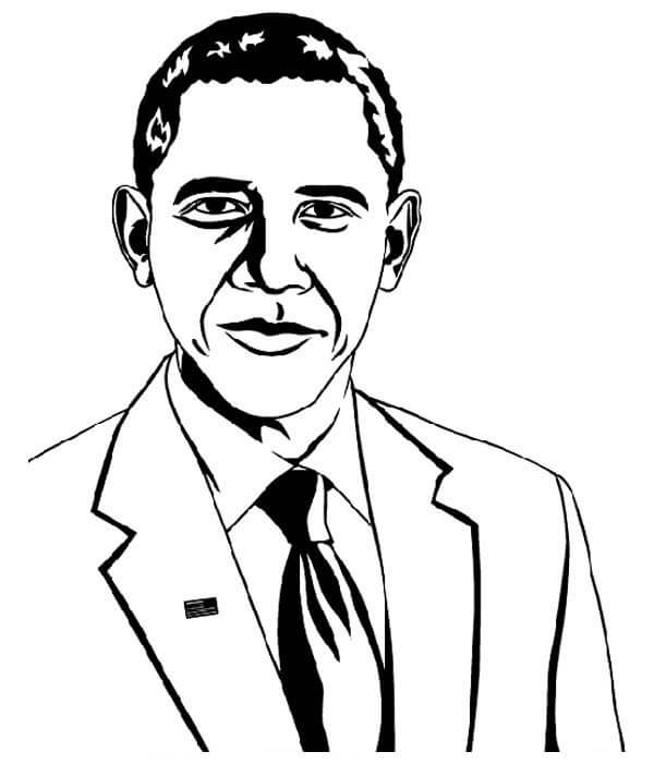 Dibujo de Gran Obama para Colorear