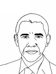 Dibujo de Obama Impresionante para Colorear