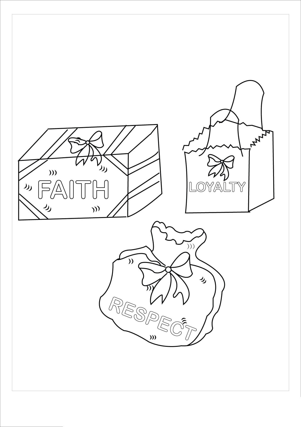 Dibujo de Dones Espirituales para Colorear