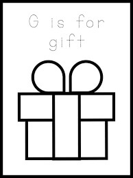 Dibujo de G Es para Regalo para Colorear