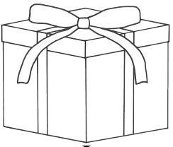 Dibujo de Lindo Regalo para Colorear