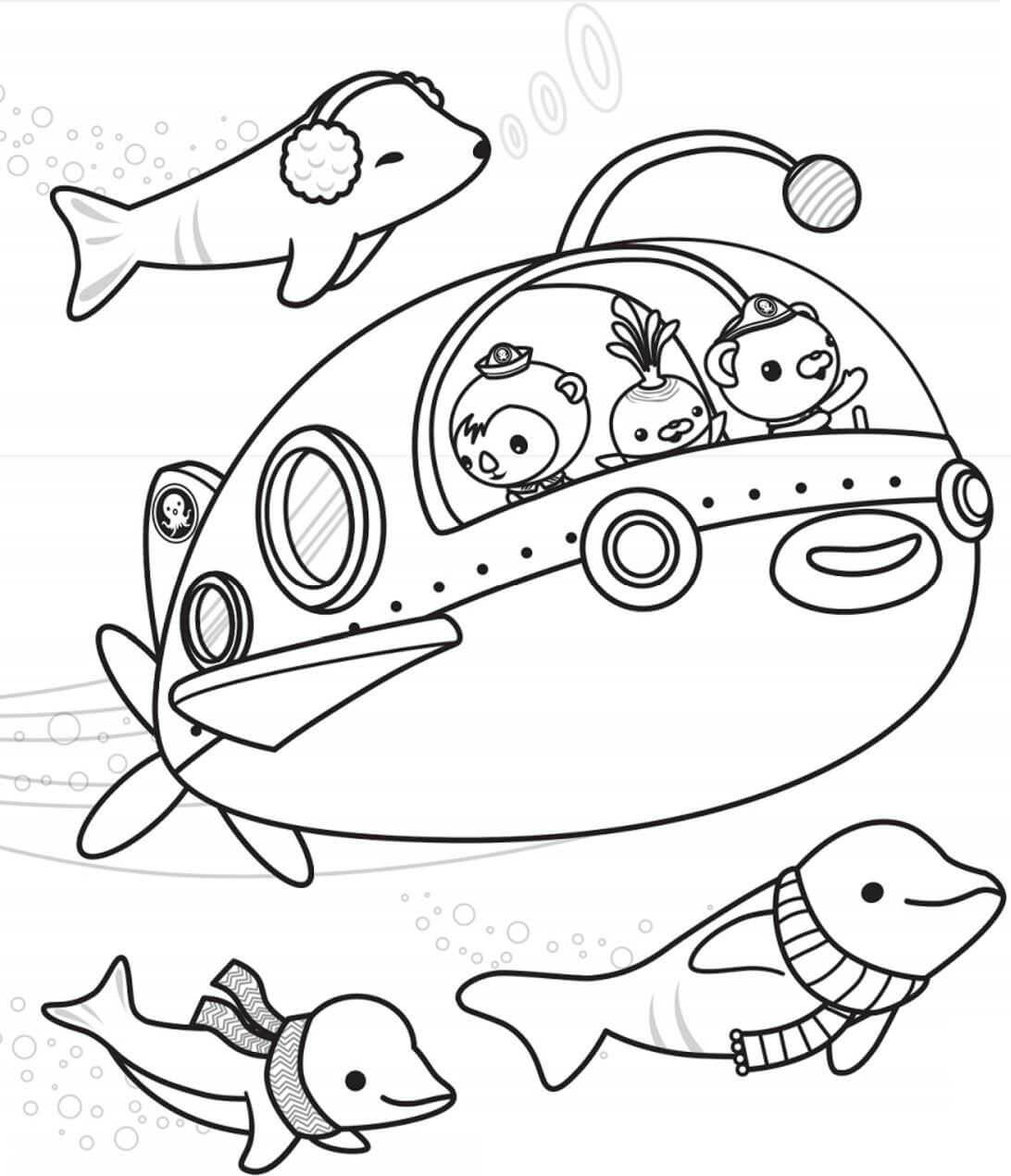 Dibujo de Explorar los Octonautas para Colorear