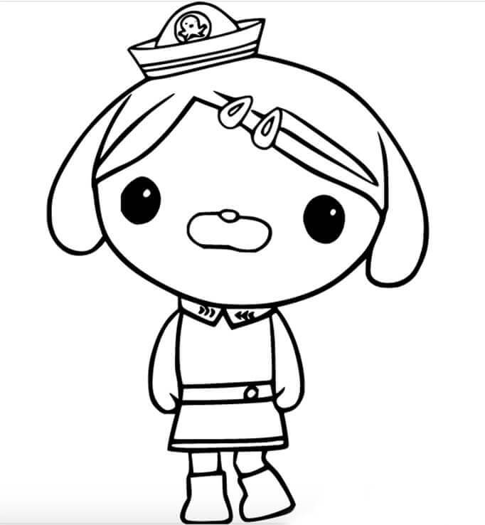 Dibujo de Hermosos Octonautas de Dashi para Colorear