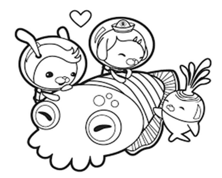 Dibujo de La imagen de los Octonautas para Colorear