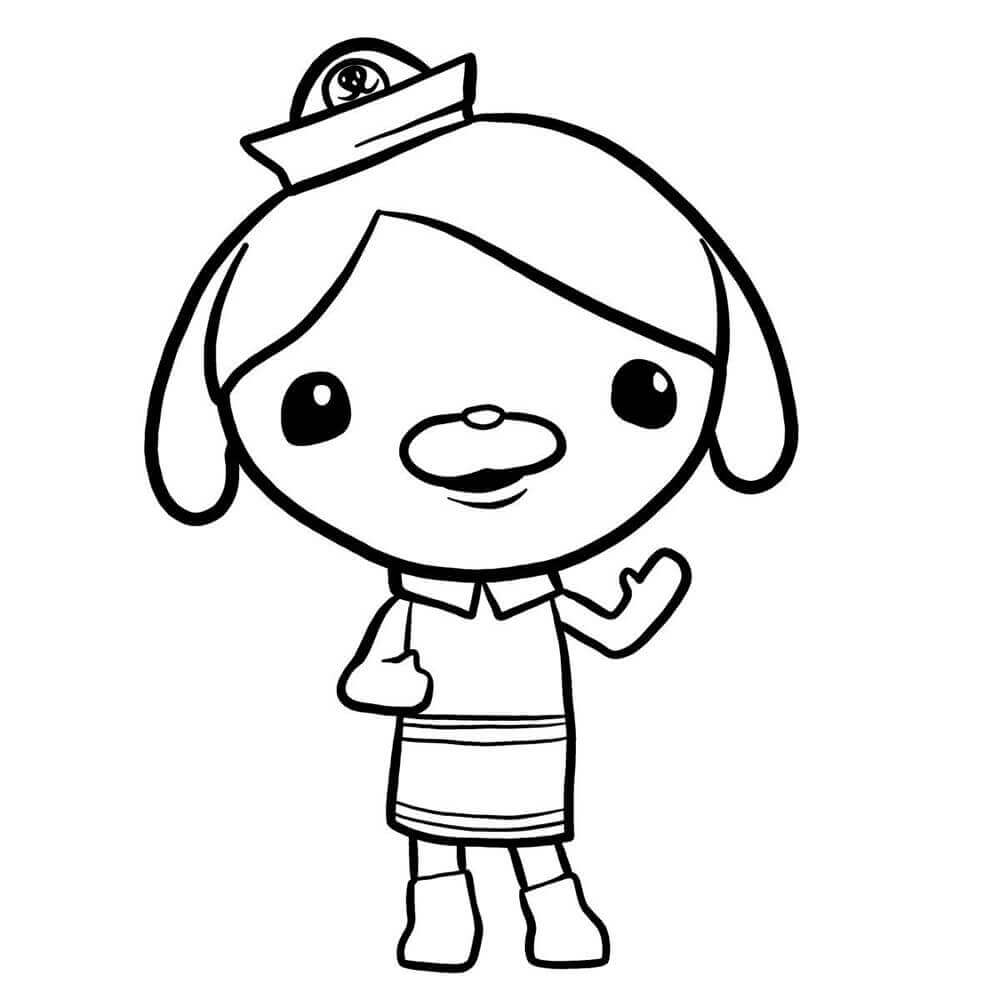 Dibujo de Lindos Octonautas de Dashi para Colorear