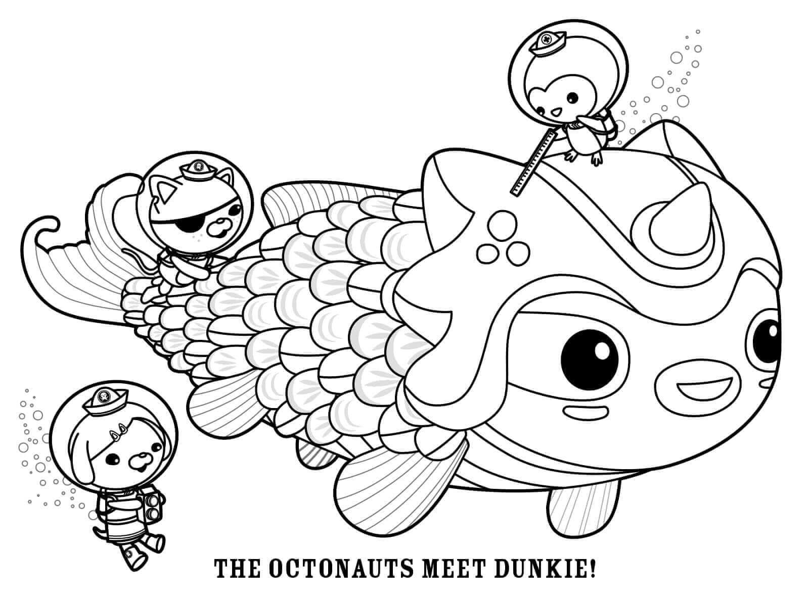 Dibujo de Los Octonautas Conocen a Dunkie para Colorear