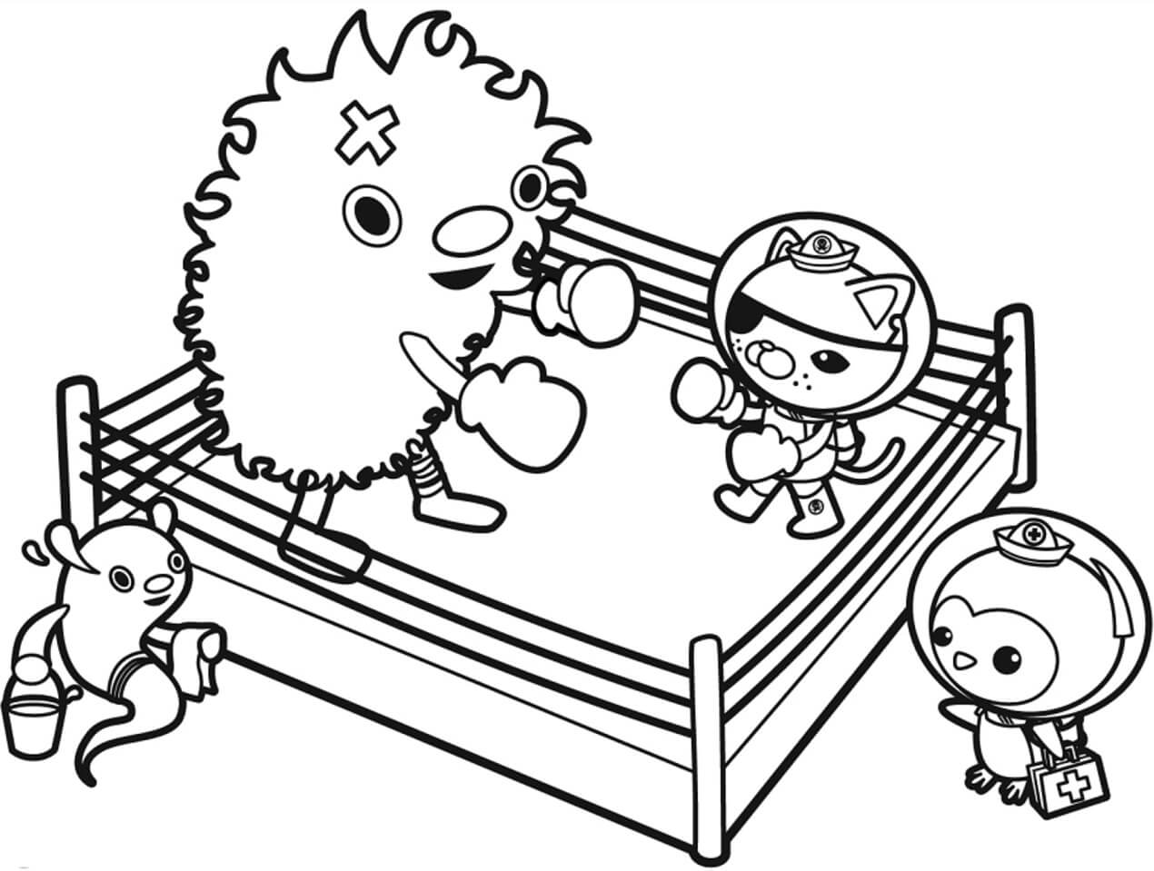 Dibujo de Octonautas de Boxeo para Colorear
