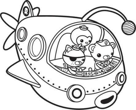 Dibujo de Submarino Octonautas para Colorear