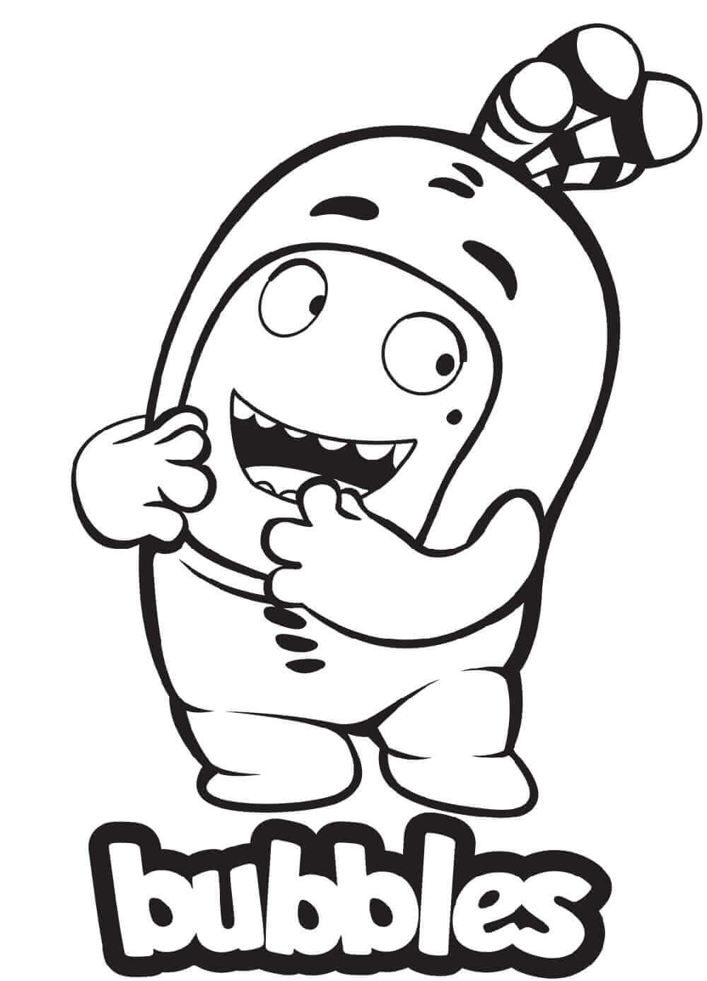 Dibujo de Burbujas Oddbods para Colorear