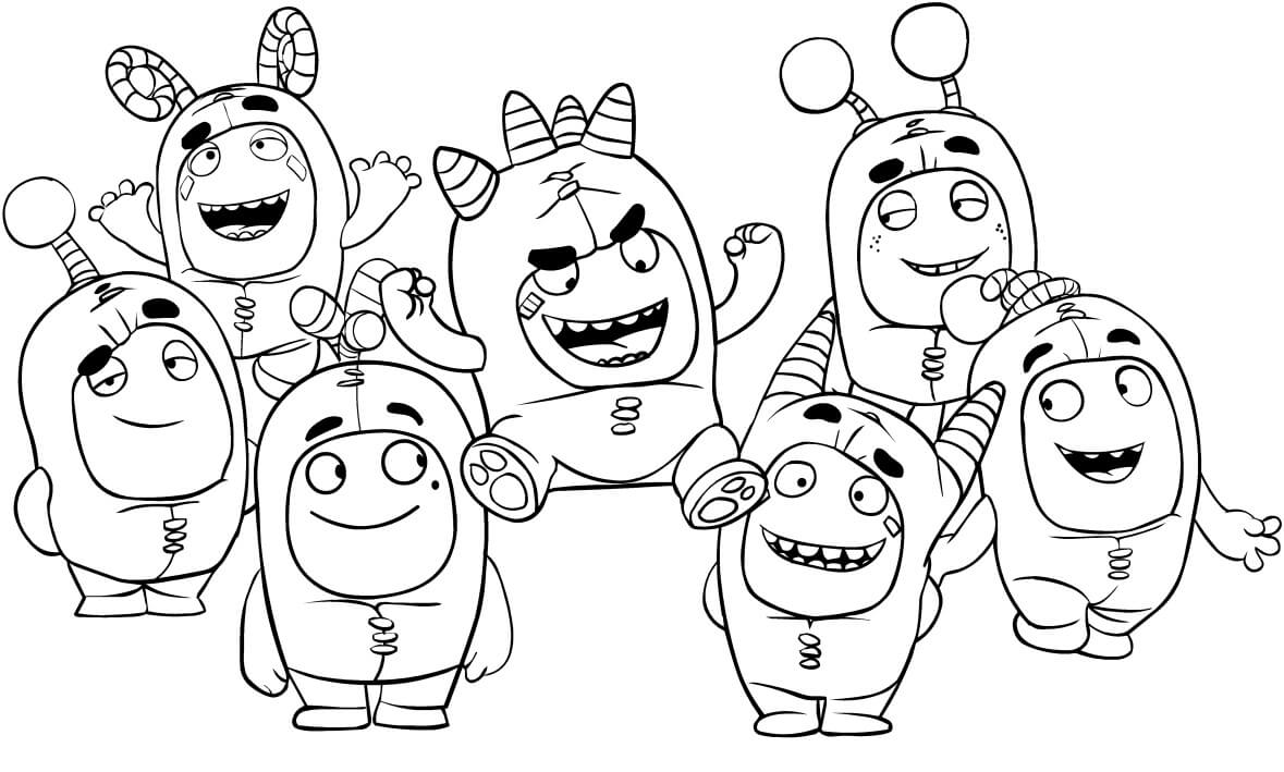 Dibujo de Los Oddbods para Colorear