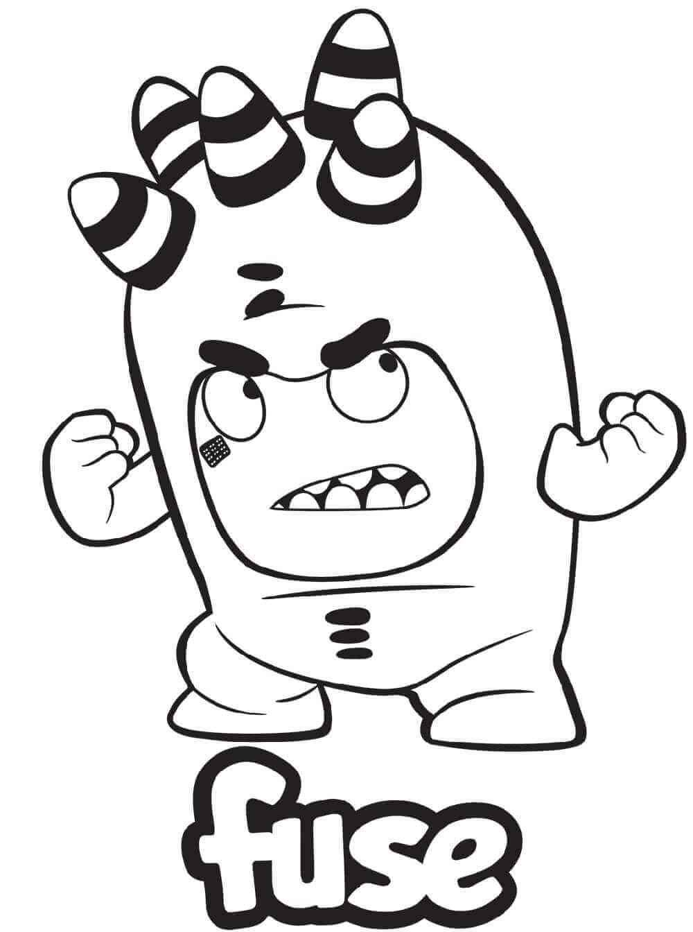 Dibujo de Fusionar Oddbods para Colorear
